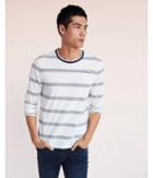 Express Mens Mini Stripe Crew Neck Tee