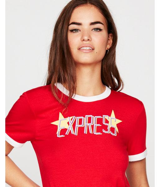 Express Womens Express One Eleven Star Ringer Tee