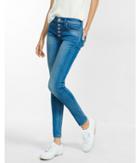 Express Womens Mid Rise Button Fly Jean