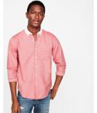 Express Mens Slim White Collar Slim Fit Oxford