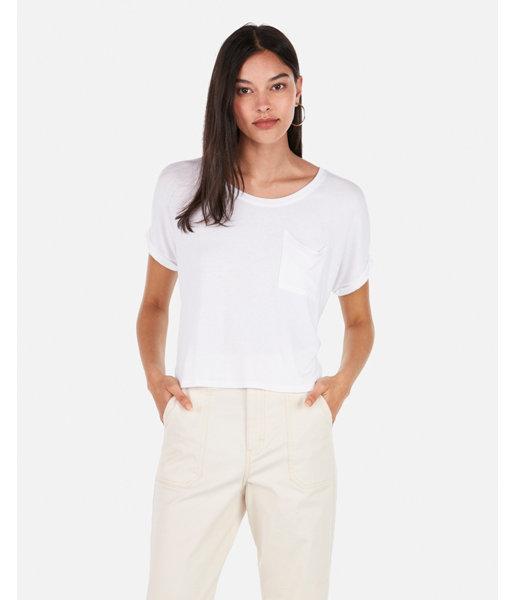 Express Womens Express One Eleven Boxy Pocket Tee