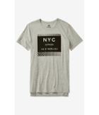 Express Men's Tees Heather Gray Nyc Plate Graphic T-shirt