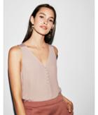 Express Womens V-neck Button Front Tank