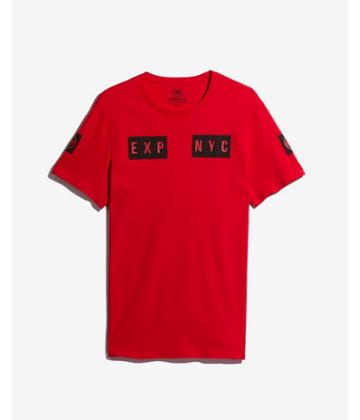 Express Mens Exp Nyc Raised Graphic Tee