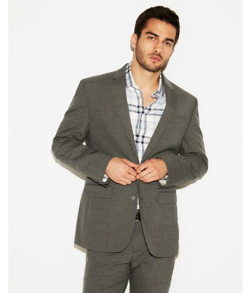 Express Mens Classic Check Wool-blend Stretch