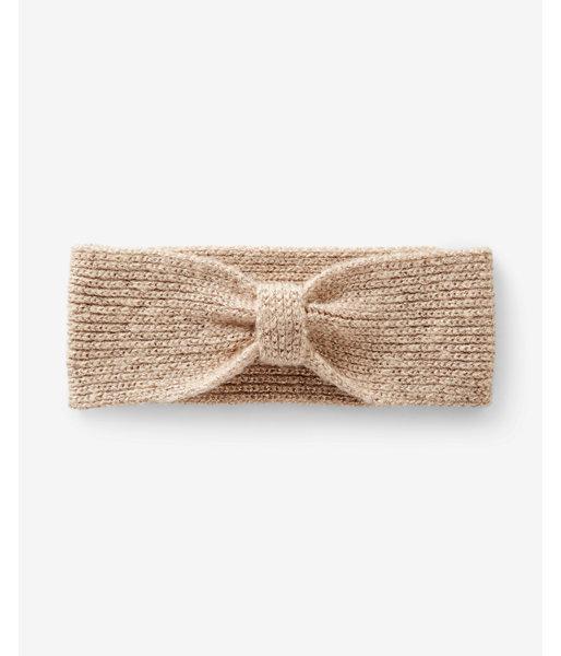 Express Womens Rose Gold Metallic Knit Bow Headband