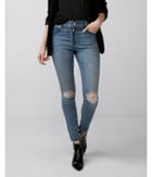 Express Womens High Waisted Exposed Zipper Ankle Jean