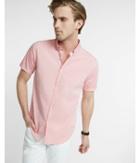 Express Mens Fitted Dobby Short-sleeve