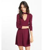 Express Womens Cut-out Trapeze Choker Dress