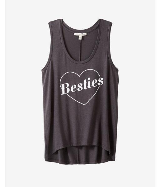 Express Womens Express One Eleven Besties Graphic Tank
