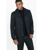 Express Men's Outerwear Black Cotton Short Trench Coat
