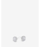 Express Womens Scalloped Cubic Zirconia Post Back Earrings