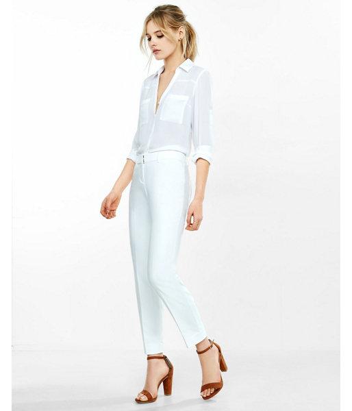 Express Womens Low Rise Editor Ankle Pant