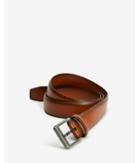 Express Mens Brown Textured Angled Prong Buckle Belt