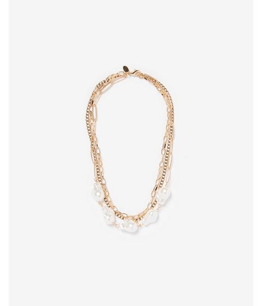 Express Womens Three Row Chain Necklace