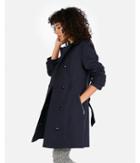 Express Womens Solid Trench Coat