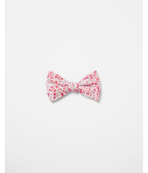 Express Mens Pink Floral Liberty Fabric Cotton Bow Tie