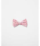 Express Mens Pink Floral Liberty Fabric Cotton Bow Tie
