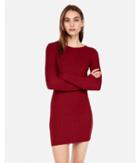 Express Womens Fitted Ribbed  Dress