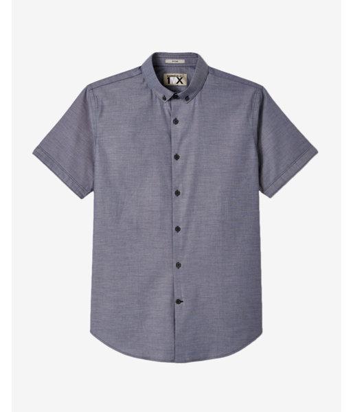 Express Fitted Easy Care Diagonal Dobby Short Sleeve 1mx Dress