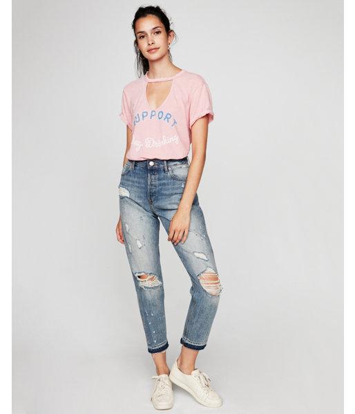 Express Womens Support Day Drinking Choker Tee
