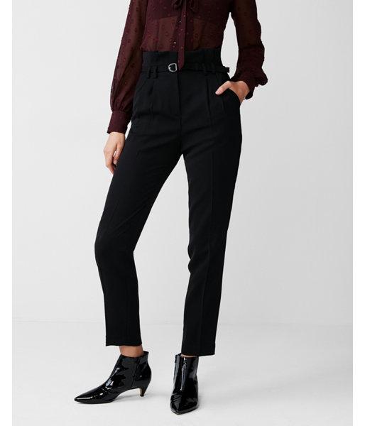 Express Womens High Waisted Belted Sash Waist Pant