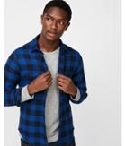 Express Mens Check Stretch Flannel