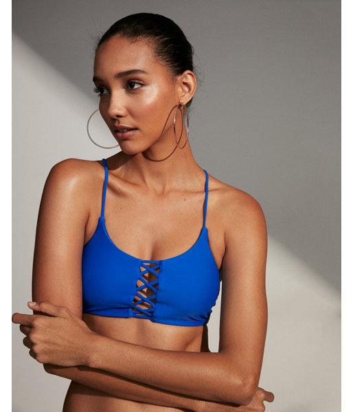 Express Womens Long Line Lattice Bikini
