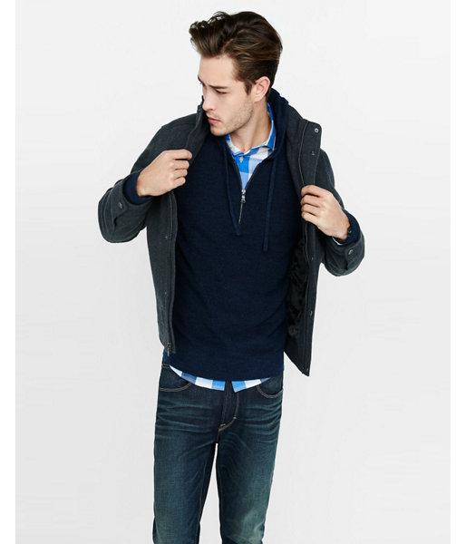 Express Mens Short Wool Blend Jacket