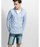 Express Mens Striped Hooded Henley