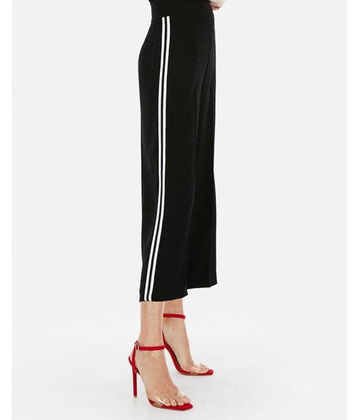 Express Womens High Waisted Side Stripe Culottes
