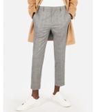 Express Mens Gray Plaid Stretch Cropped Dress Pant