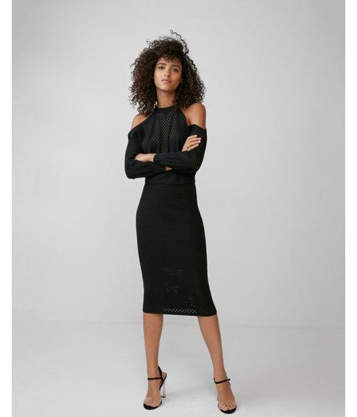 Express Womens Cold Shoulder Cropped
