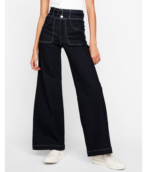Express Womens Super High Waisted Stretch Wide
