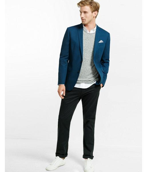 Express Mens Slim Photographer Cotton Twill Blazer