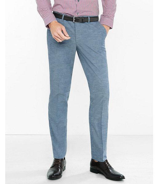 Express Mens Slim Gray Textured Innovator Dress Pant