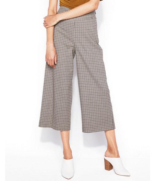 Express Womens High Waisted Mini Check Culottes
