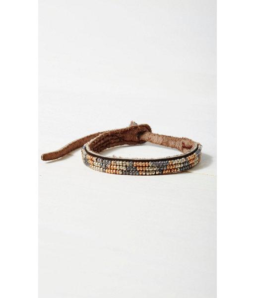 Express Women's Jewelry Chan Luu Mixed Metallic Chevron Seed Bead Bracelet