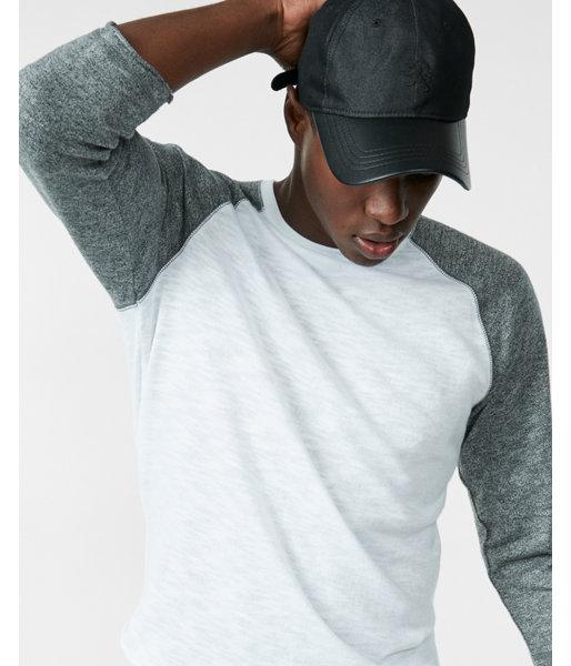 Express Mens Marled Baseball Tee