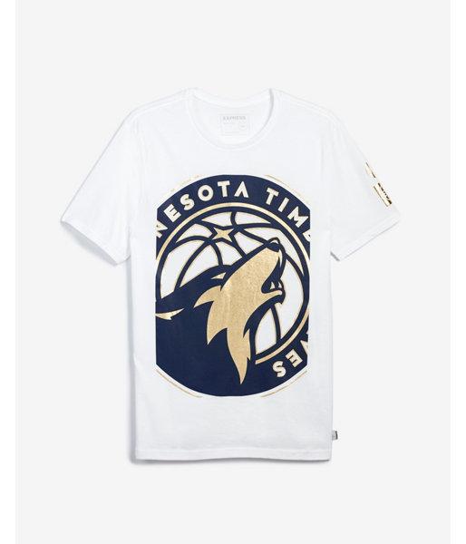 Express Mens Minnesota Timberwolves Nba Crew Neck Tee