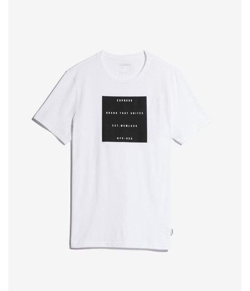 Express Mens Express Brand That Unites Raised Graphic Tee