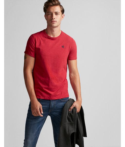 Express Mens Stretch Small Lion Slub Crew Neck Tee