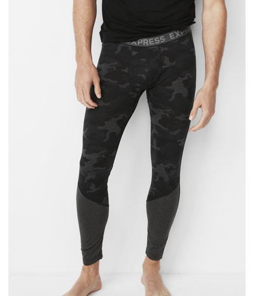 Express Mens Camo Thermal Heat Tech Running Tights