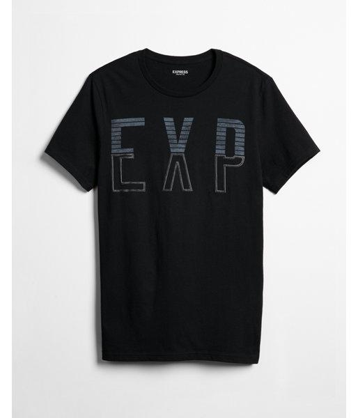 Express Mens Solid Exp Graphic Tee