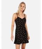 Express Womens Floral Relaxed Tie Ruffle Dress