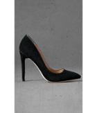 Express Women's Shoes Black Suede Express Edition Pointed Toe Pump