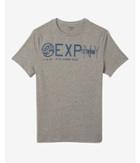Express Mens Heathered Exp Crew Neck Graphic Tee