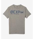 Express Mens Heathered Exp Crew Neck Graphic Tee