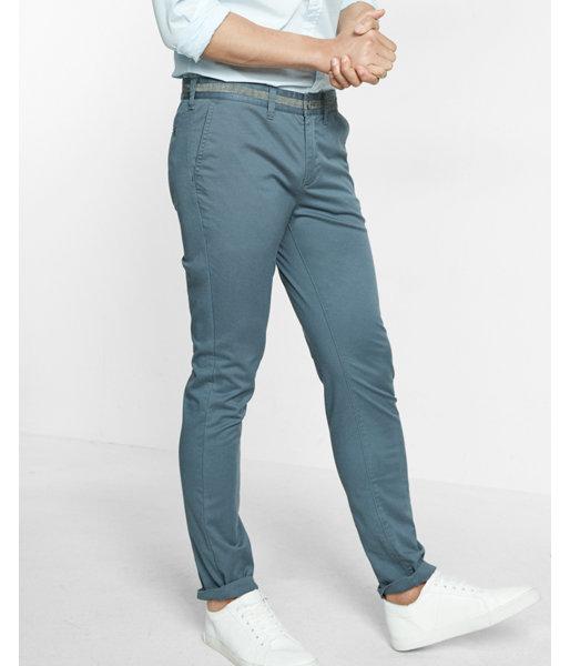 Express Mens Skinny Fit Chambray Trim 365-comfort Stretch Chino Pant