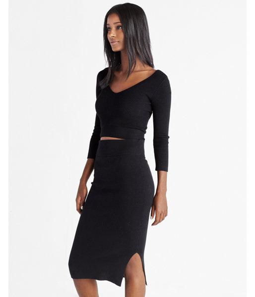 Express Womens Textured Sweater Pencil